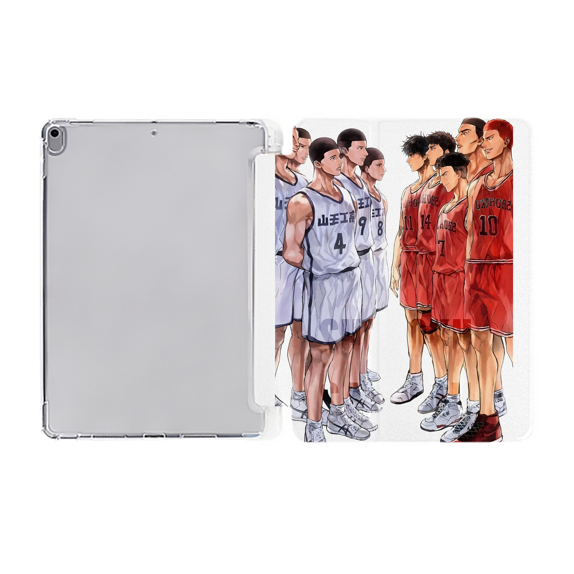 （画像用） SLAM DUNK／スラムダンク IPad ケース ペン収納付き 三つ折りスタンド PUレザー×シリコン 対応機種9.5/10.5/10.9インチ